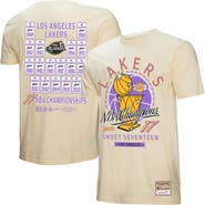 Mitchell & Ness Men's Mitchell & Ness Cream Los Angeles Lakers Hardwood Classics Champions Vintage T-Shirt