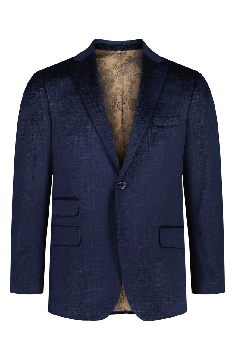 Robert Graham Ramon Navy Jacquard Sport Coat, Alternate, color, Navy