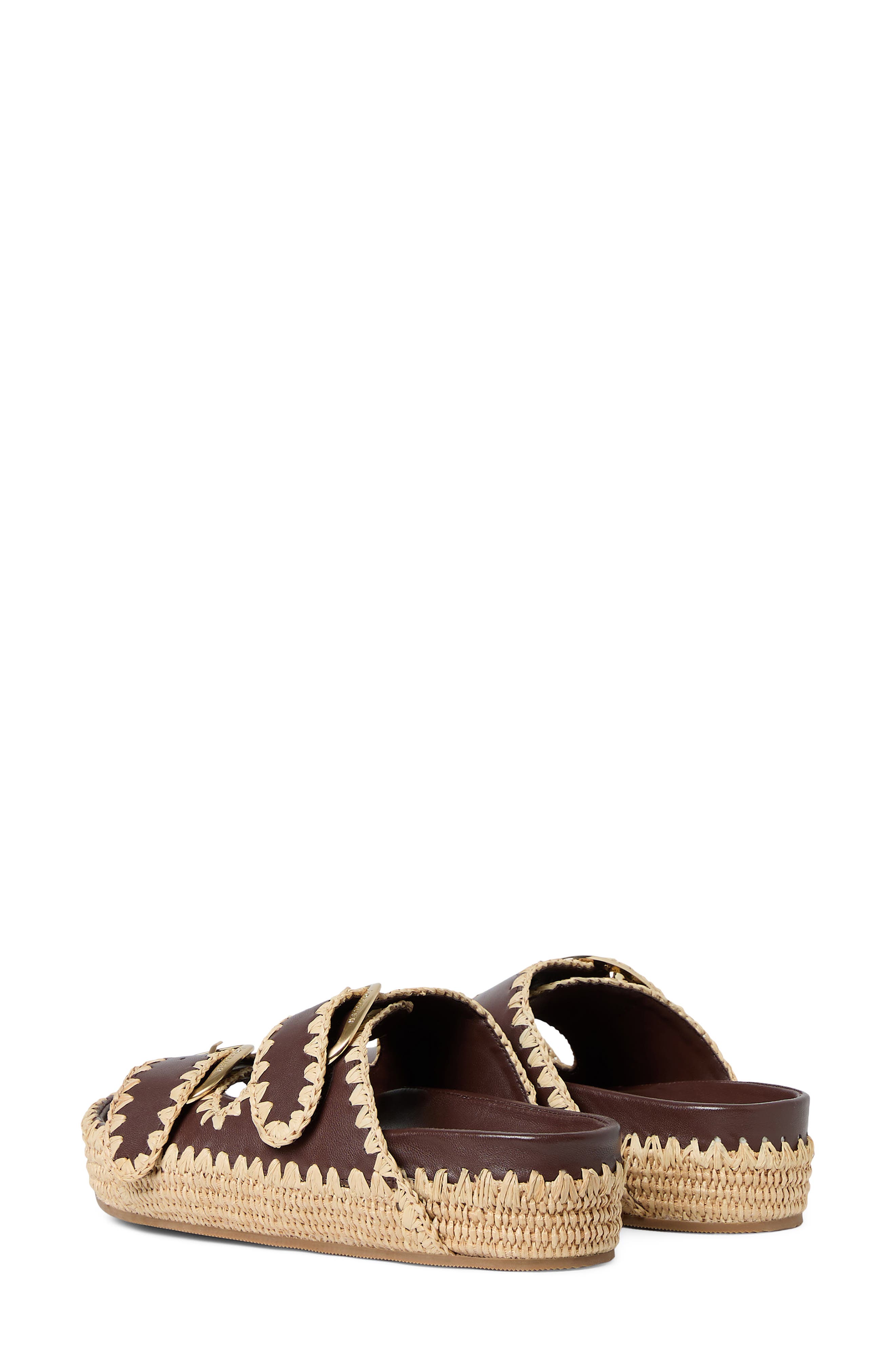 Loeffler Randall Nico Slide Sandal, Alternate, color, Chocolate/Natural