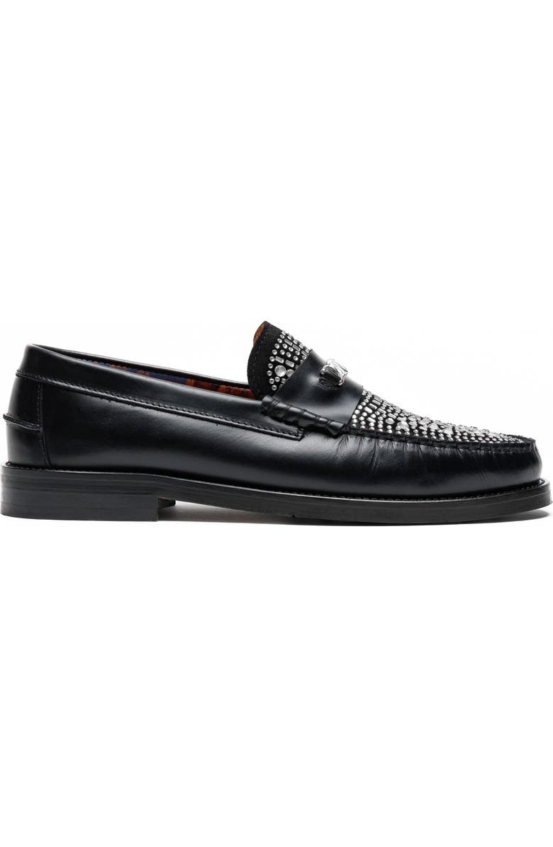 Naked Wolfe Roma Diamond Loafer, Alternate, color, Black