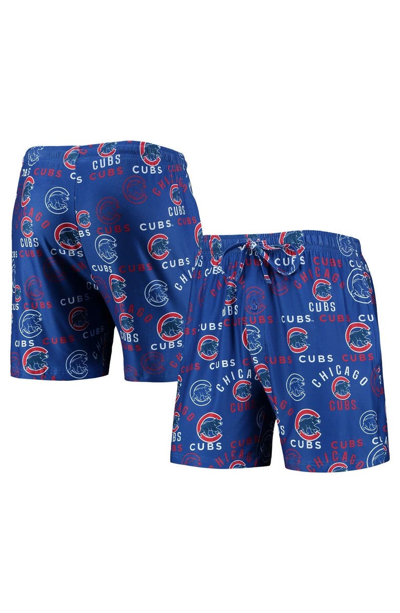 CONCEPTS SPORT Men's Concepts Sport Royal Chicago Cubs Flagship Allover Print Knit Jam Shorts, Alternate, color, 