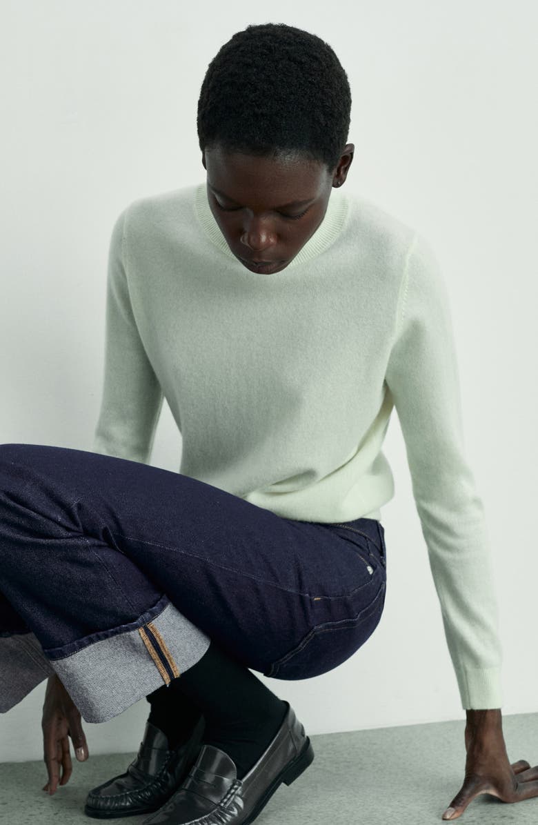 MANGO Cuffed Low Rise Straight Leg Jeans, Alternate, color, Open Blue