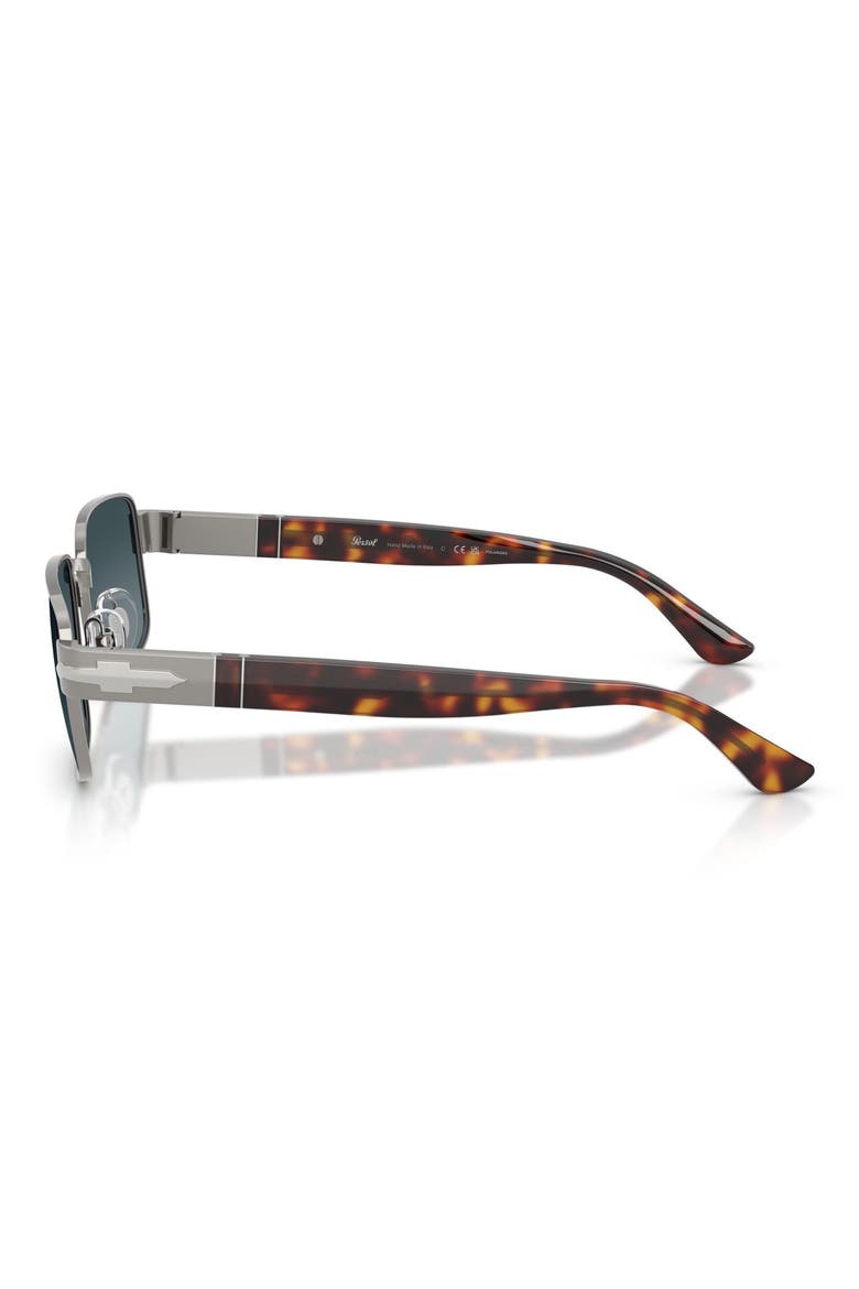 58mm Polarized Gradient Pillow Sunglasses, Alternate, color, GUNMETAL / POLAR GRADIENT BLUE