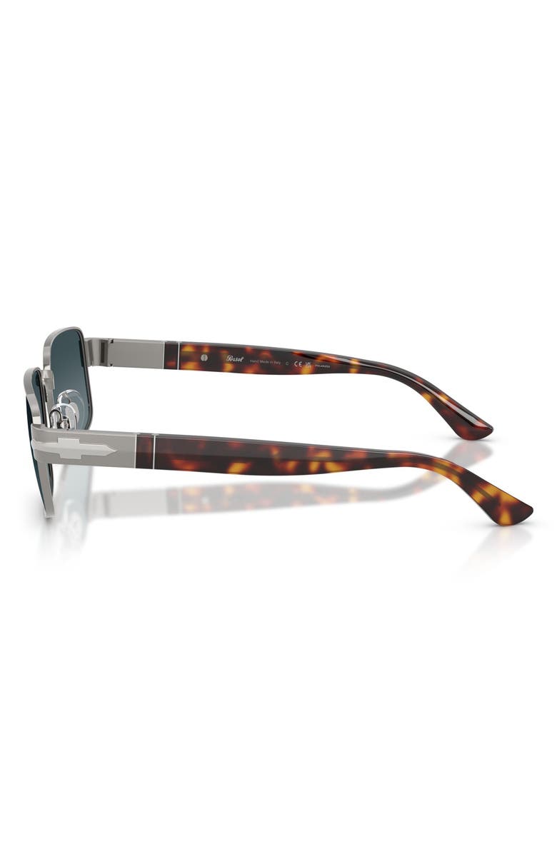 Persol 58mm Polarized Gradient Pillow Sunglasses, Alternate, color, Gunmetal / Polar Gradient Blue