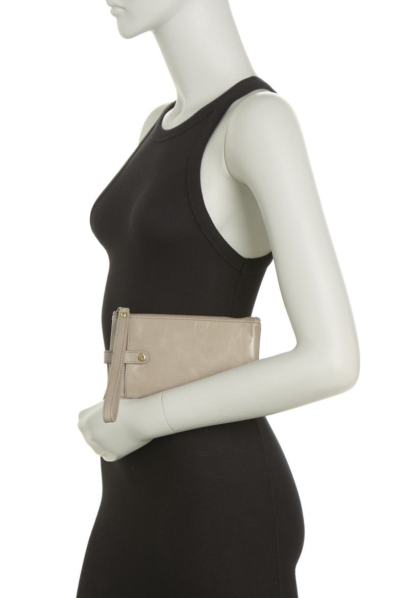 King Leather Clutch, Alternate, color, DRIFTWOOD