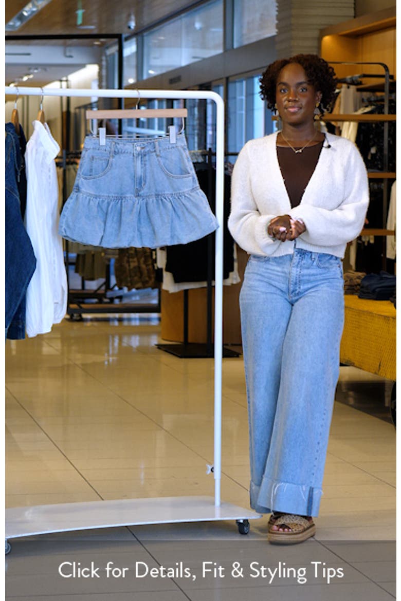 Fomi Bubble Hem Denim Miniskirt video
