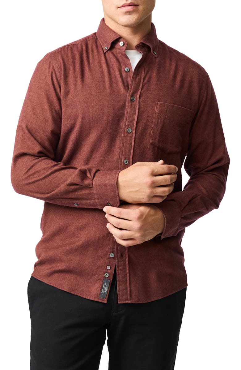 Rodd & Gunn Barrhill Sports Fit Button-Down Shirt, Main, color, Rust