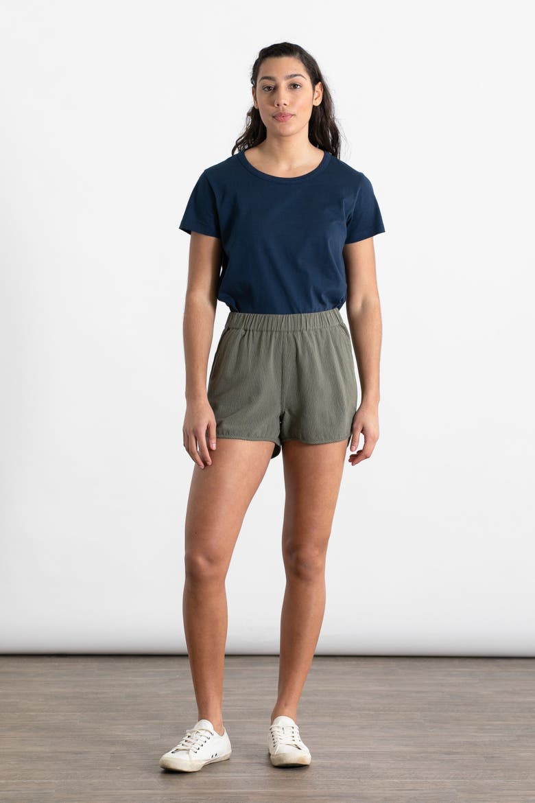 Luca Track Short, Alternate, color, Olive Pinstripe