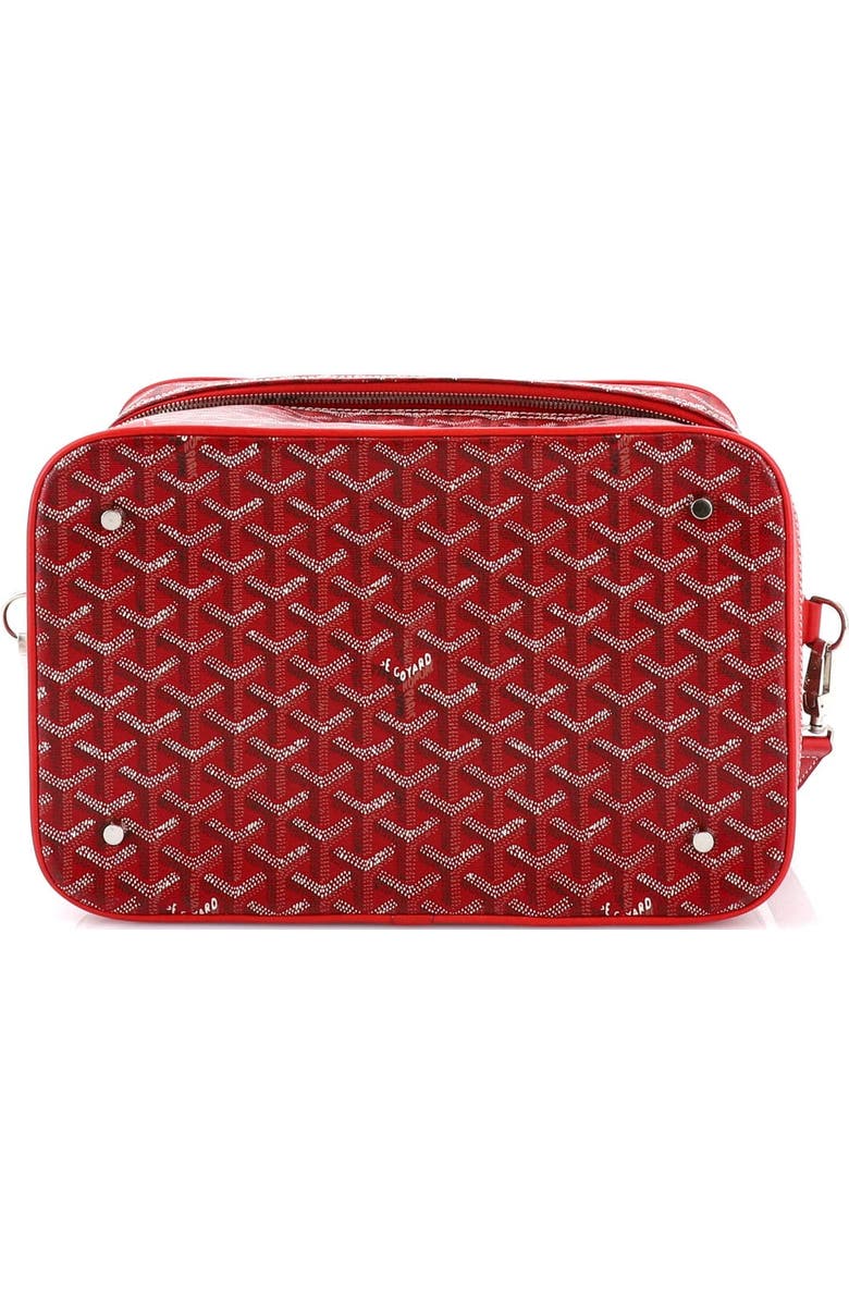 Pre-Owned Goyard Convertible Cosmetic Train Case Coated Canvas, Alternate, color, Red