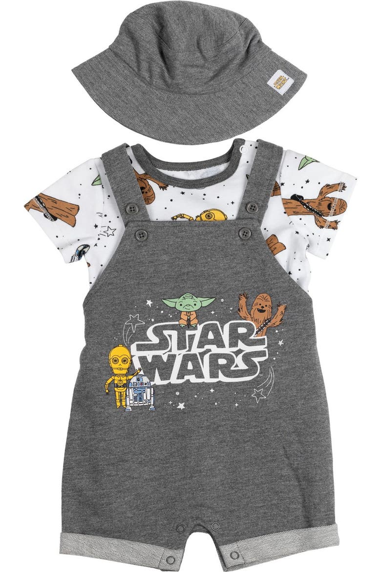 Shortall T-shirt And Bucket Hat Set (baby), Alternate, color, Star Wars Dark Gray
