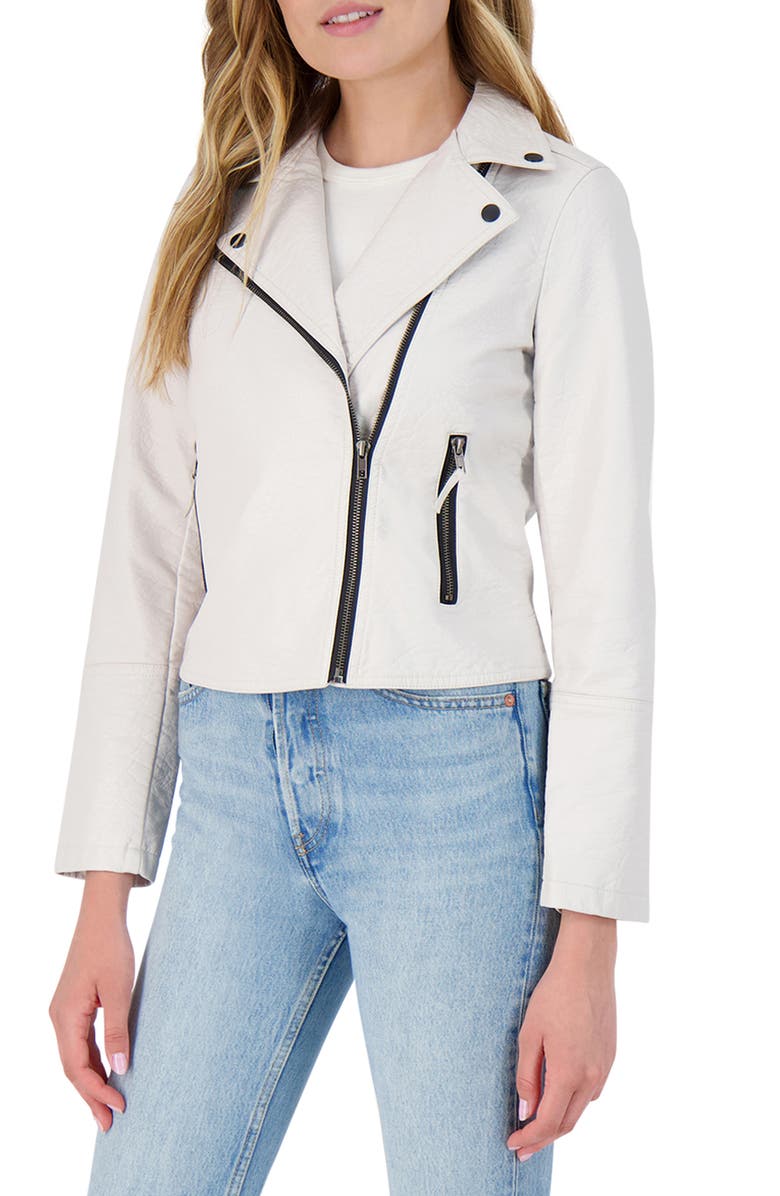 BB Dakota by Steve Madden BB Dakota London Calling Faux Leather Moto Jacket, Alternate, color,