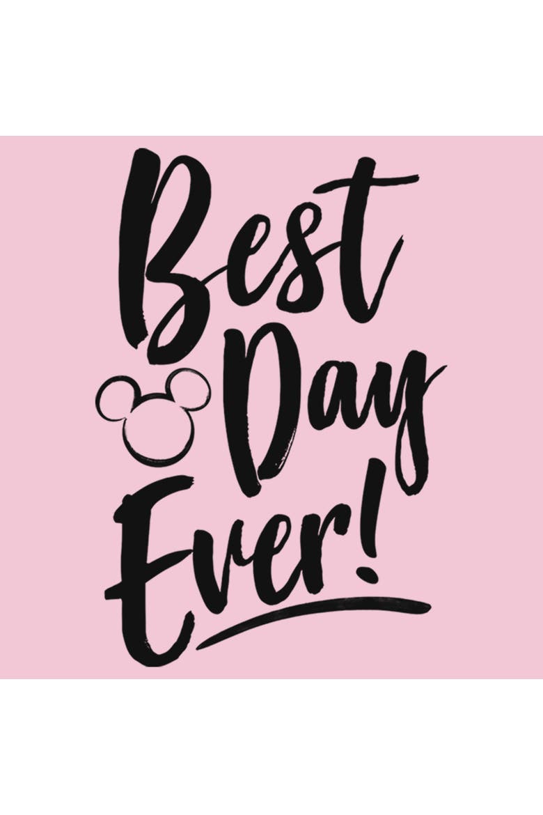 Girl's Mickey & Friends Mickey Mouse Best Day Ever  Graphic T-Shirt, Alternate, color, Light Pink