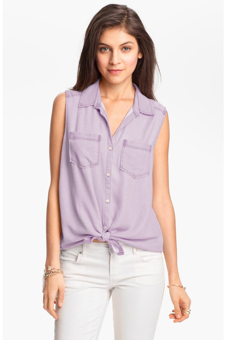 Sleeveless Workwear Shirt, Main, color, LAVENDER- PALACE