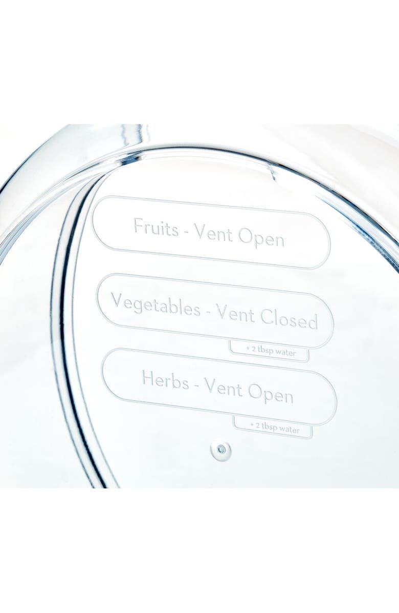 iDesign Round Produce Bin with Drainage Tray and Lid - Set of 4 - Clear, Alternate, color, 