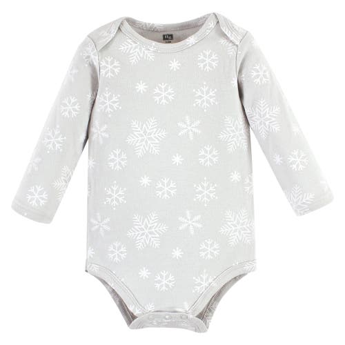Hudson Baby Little Soft Cotton Long-sleeve One-piece 3pk