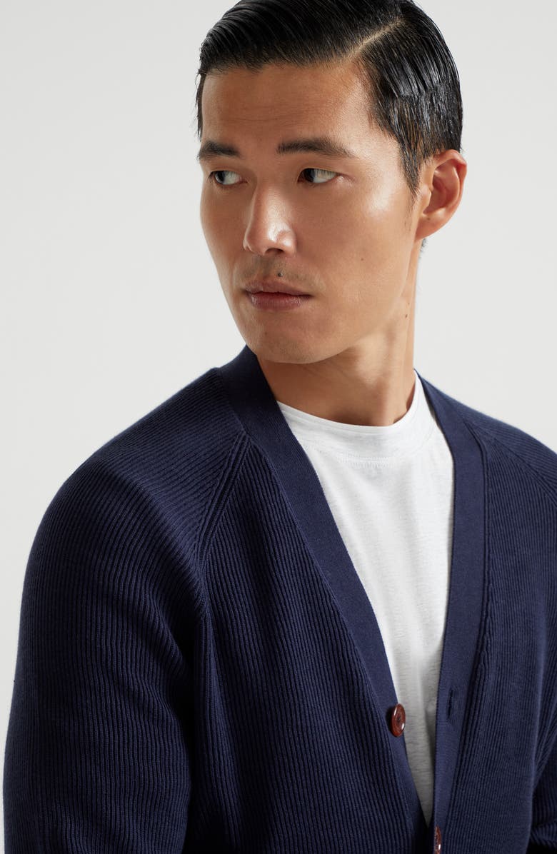 Brunello Cucinelli English Rib knit cardigan, Alternate, color,