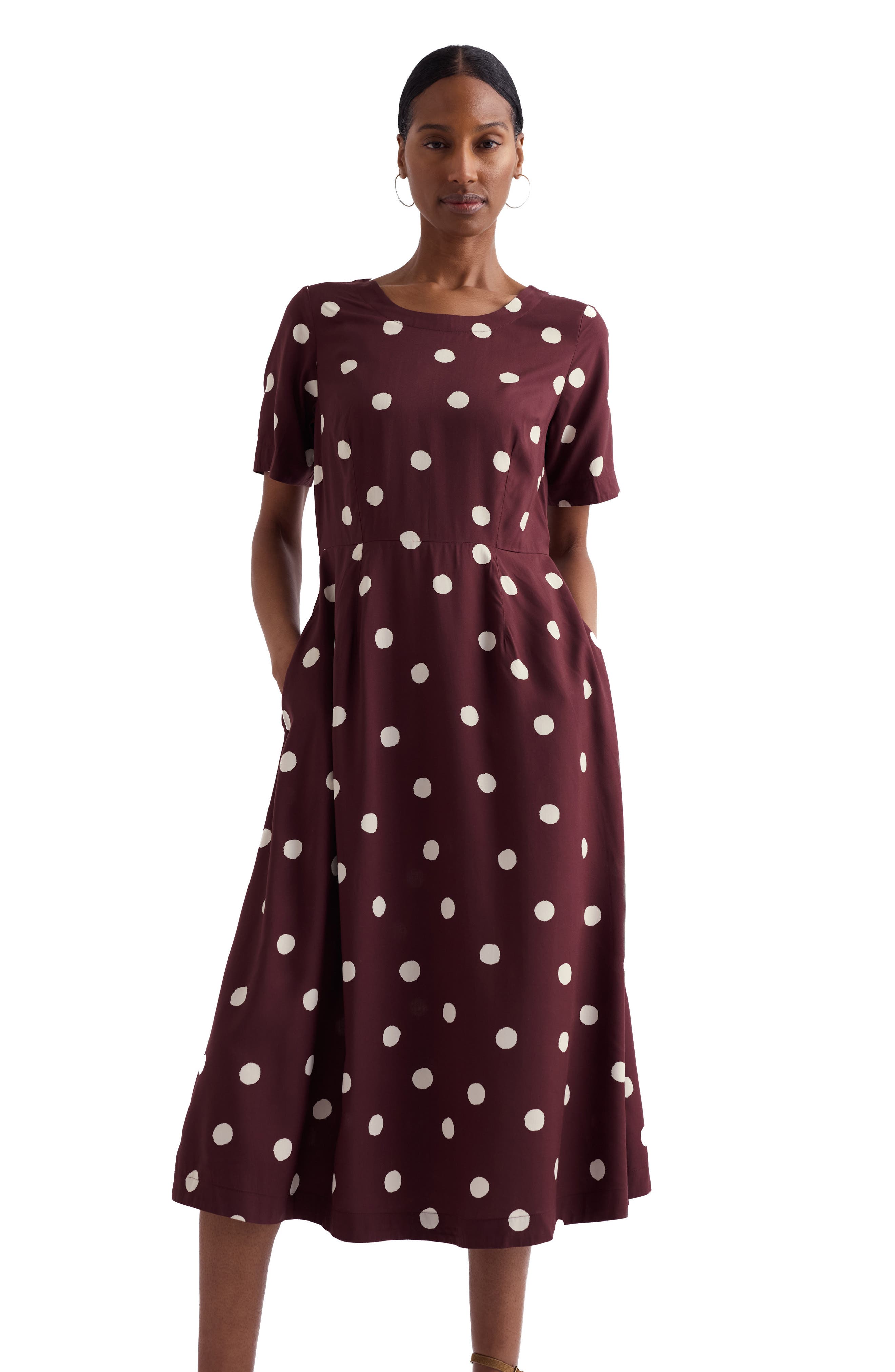 Seasalt Cornwall Tilly Polka Dot Midi Dress — фото 3