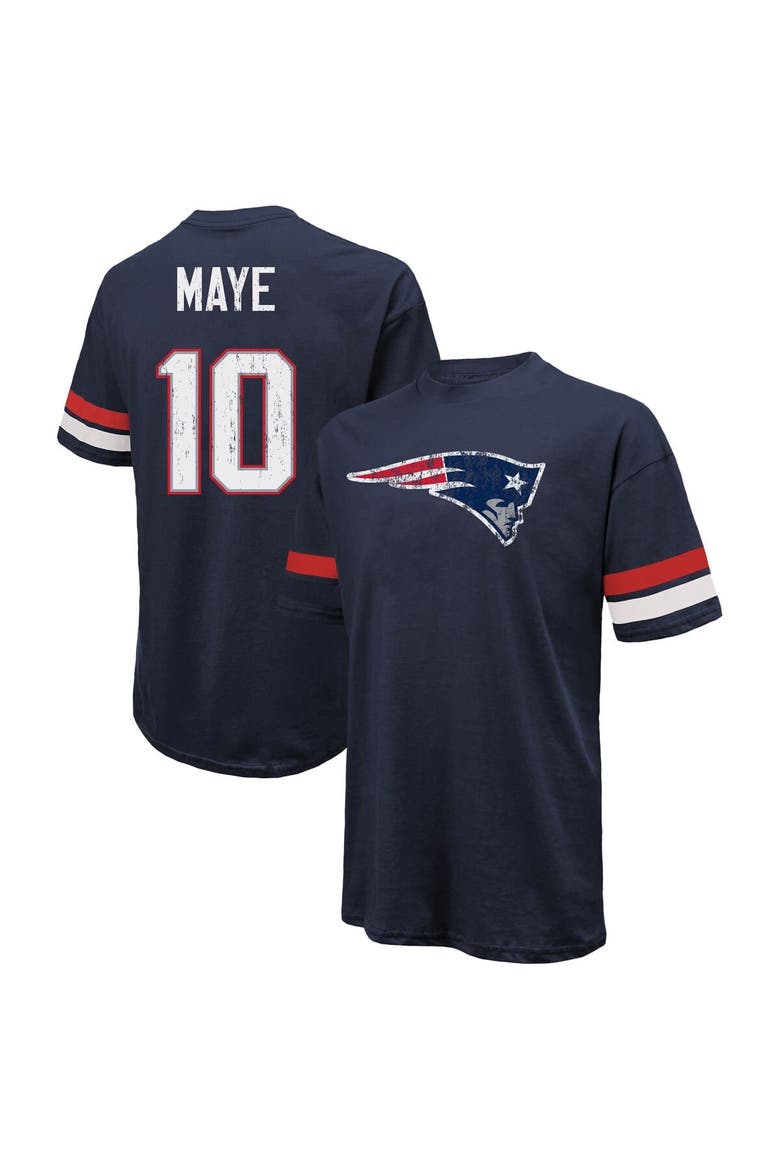 Men's Majestic Threads Drake Maye Navy New England Patriots  Oversized T-Shirt, Main, color, Navy
