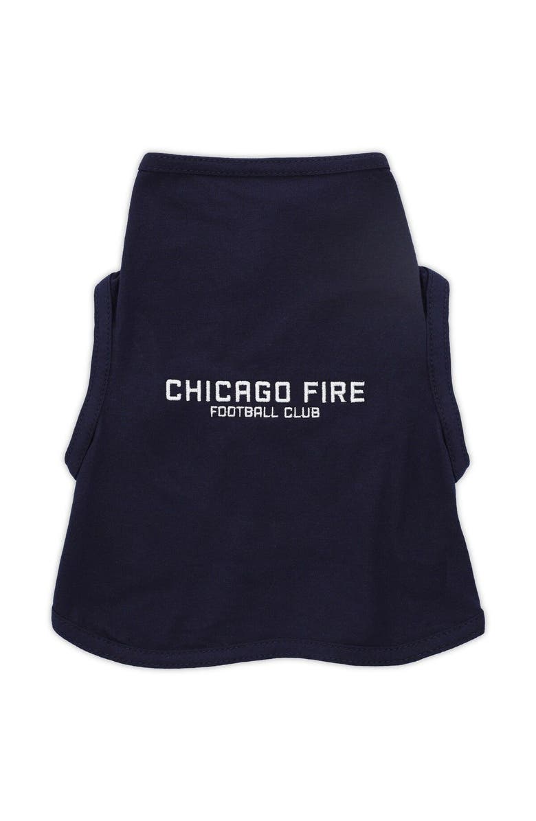 ALL STAR DOGS Navy Chicago Fire Pet T-Shirt, Main, color, 