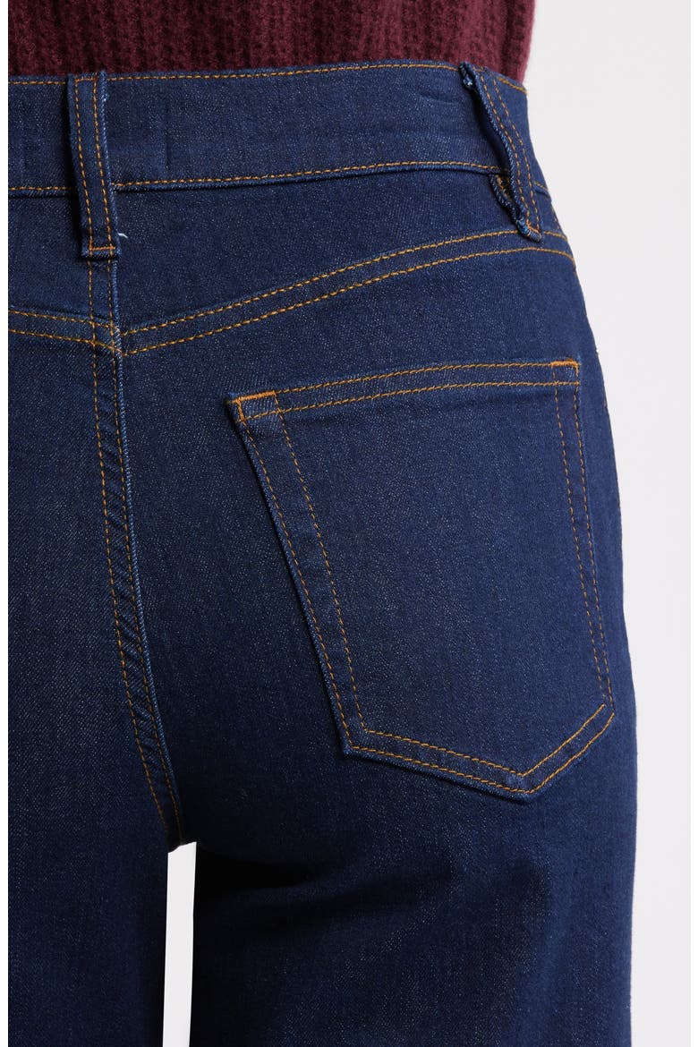 Le Slim Palazzo High Waist Crop Wide Leg Jeans, Alternate, color, RINSE