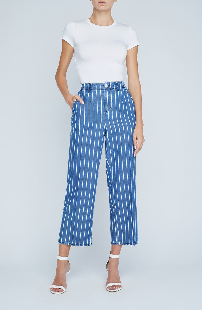 L'AGENCE Zayne High Waist Crop Wide Leg Trouser Jeans, Alternate, color, 