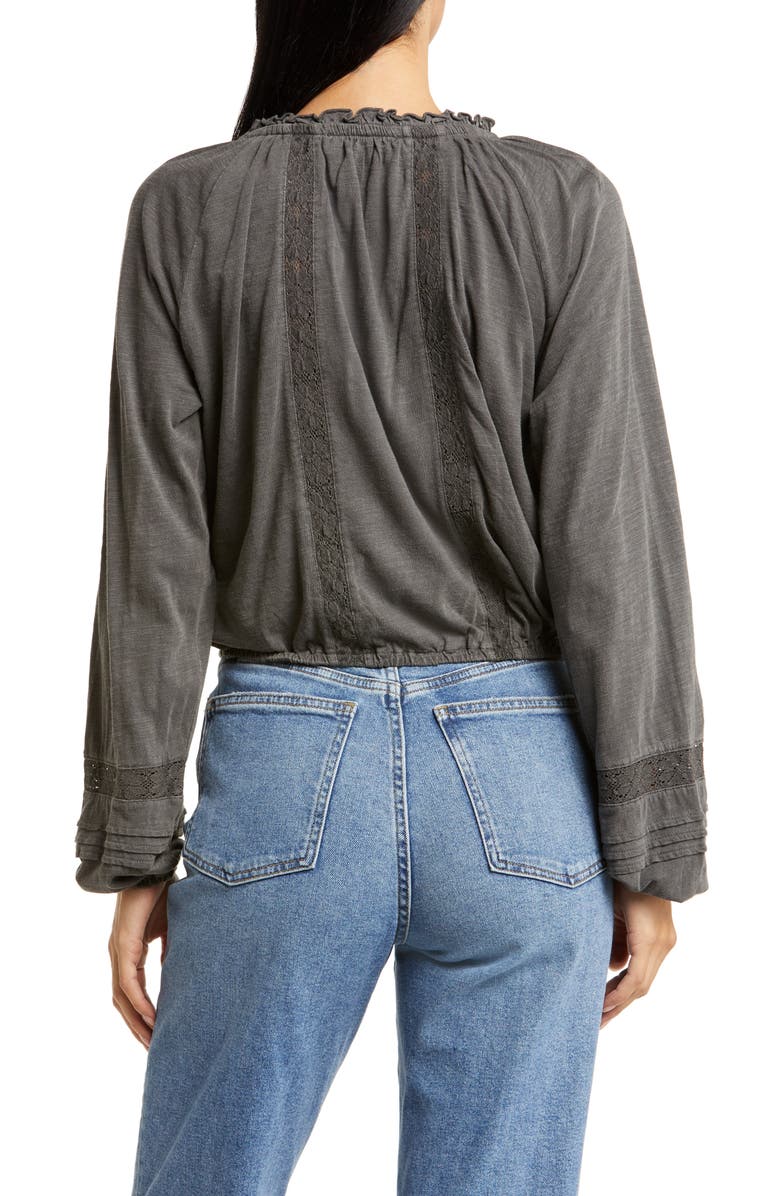 Lucky Brand Embroidered Peasant Blouse, Alternate, color,