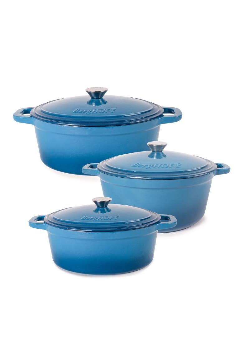 Neo 6-Piece Cast Iron Dutch Oven Cookware Set, Main, color, BLUE