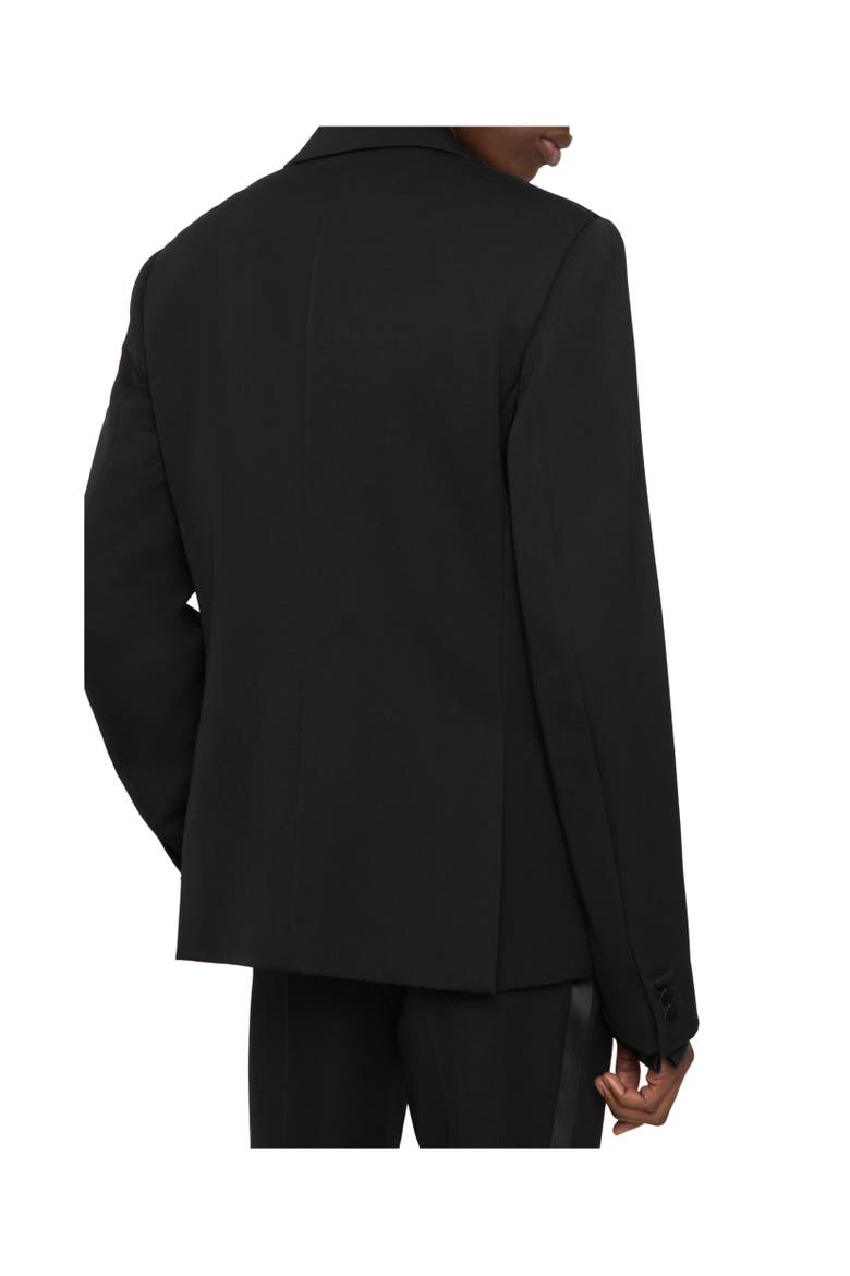 Grain de Poudre Wool Tuxedo Jacket, Alternate, color, Black