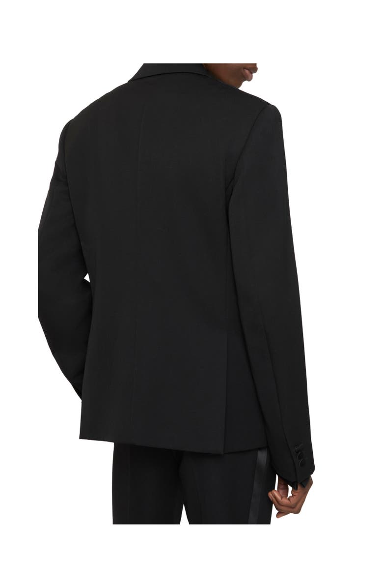 Burberry Grain de Poudre Wool Tuxedo Jacket, Alternate, color, Black