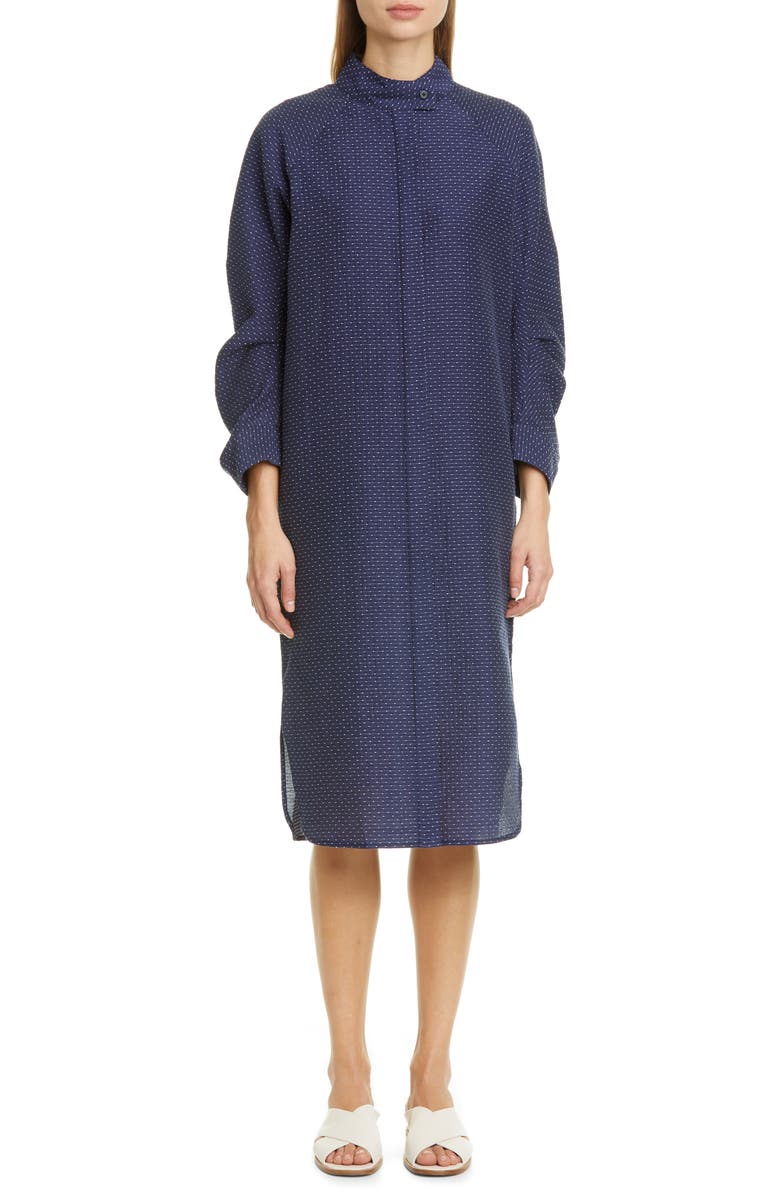 Zero + Maria Cornejo Camisa Cotton Blend Midi Shirtdress, Main, color, 