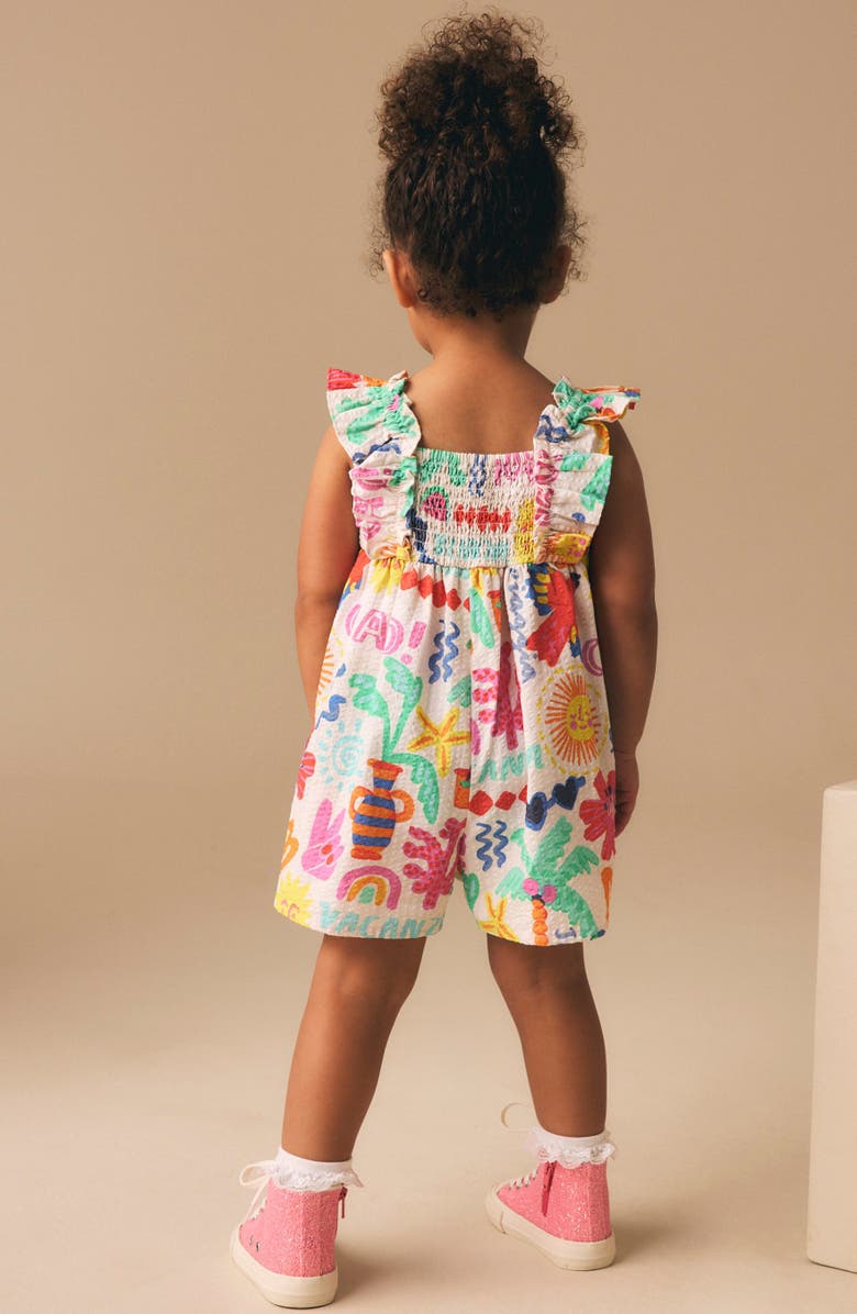 NEXT Kids' Holiday Print Romper, Alternate, color, Multi