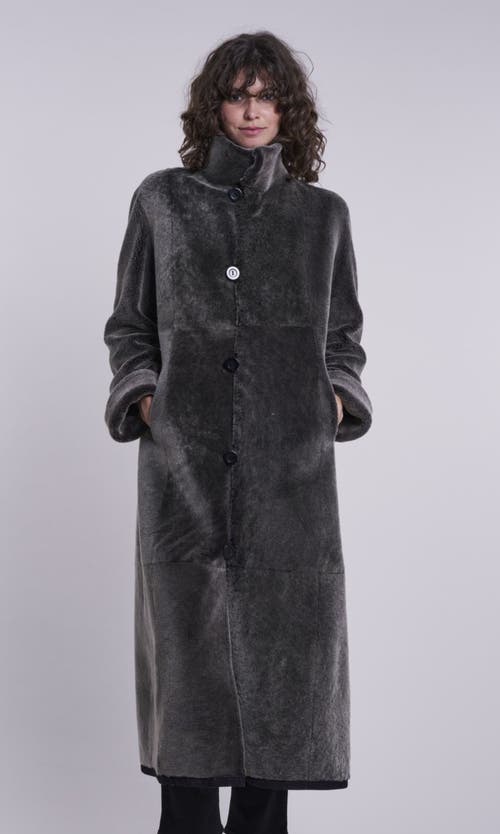Blue Duck Spanish Merino Shearling Coat In Black
