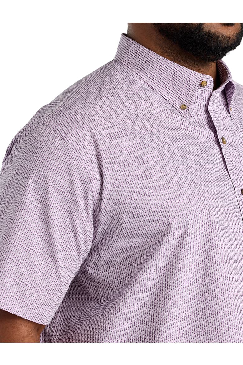 Big & Tall Easy-Care Geometric Print Sport Shirt V2, Alternate, color, PURPLE