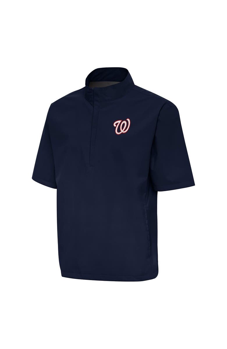 ANTIGUA Men's Antigua Navy Washington Nationals Brisk Quarter-Zip Wind Shirt, Main, color, Navy