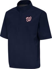 ANTIGUA Men's Antigua Navy Washington Nationals Brisk Quarter-Zip Wind Shirt