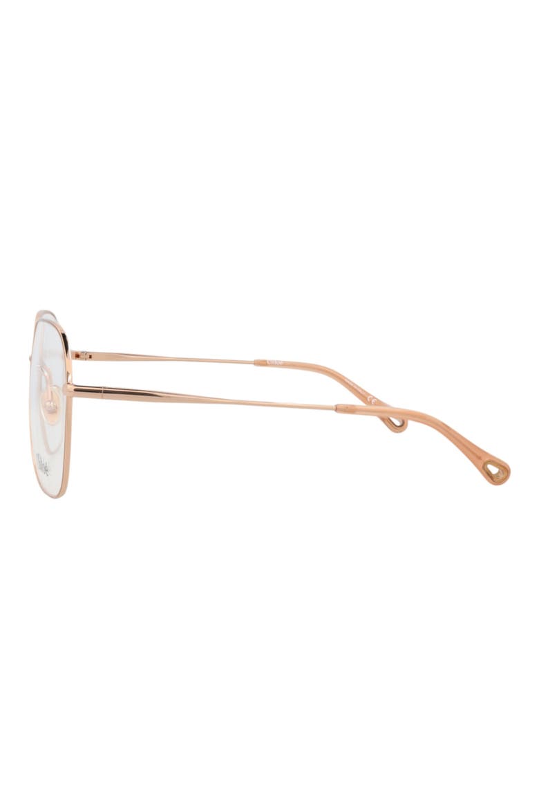 59mm Square Optical Glasses, Alternate, color, LIGHT GOLD TRANSPARENT
