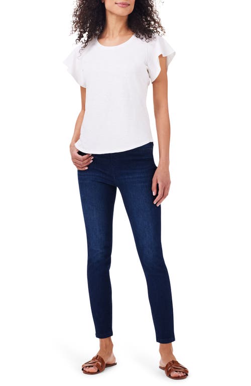 Nzt By Nic+zoe Flutter Sleeve Cotton T-shirt In Paper White