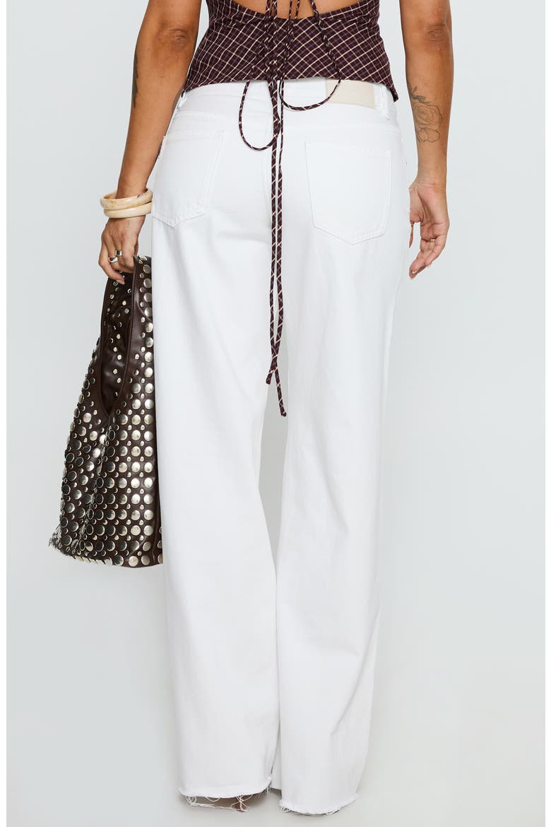 Sabryna Low Rise Straight Leg Jeans, Alternate, color, WHITE