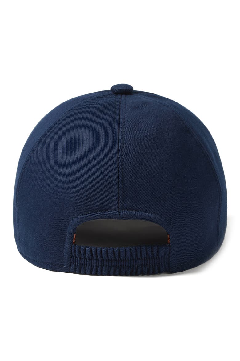 Light Taupe Cotton Baseball Cap, Alternate, color, DARK INDIGO BLUE