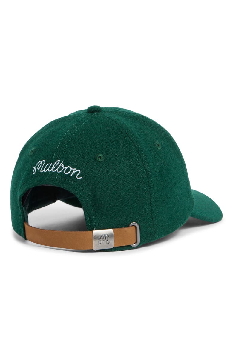 Malbon Golf Mistleflow Embroidered Adjustable Dad Baseball Cap, Alternate, color, Hunter Green