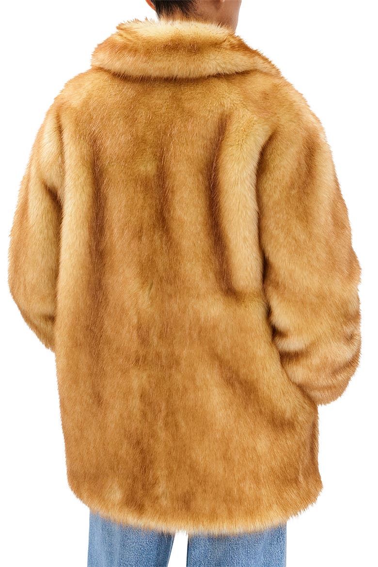 Brenna Faux Fur Coat, Alternate, color, BROWN