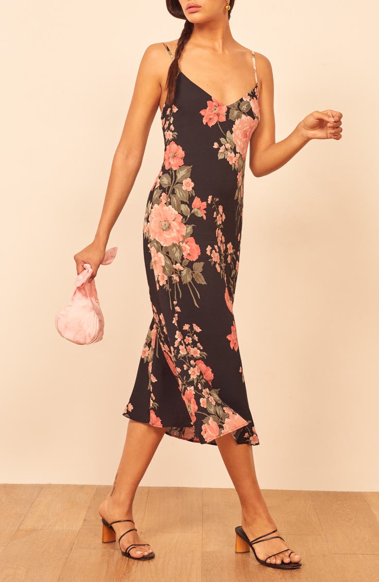 Reformation Nella Sleeveless Midi Dress, Alternate, color,