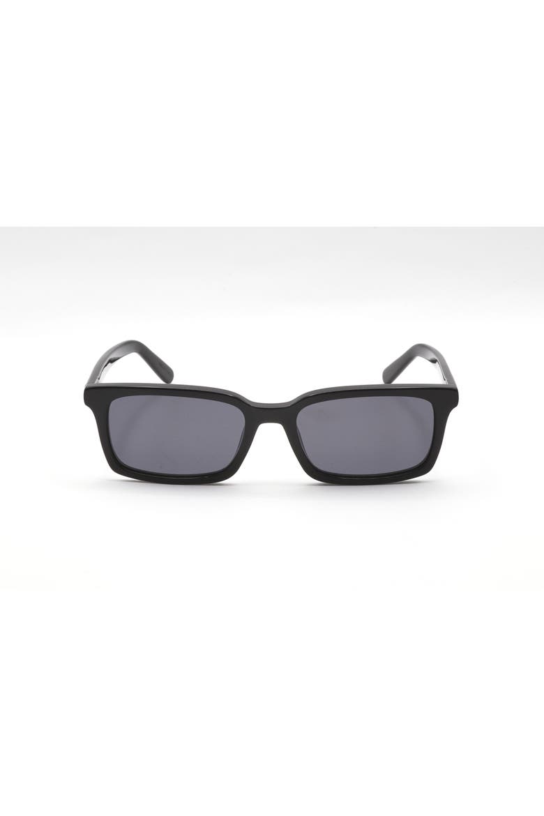 54mm Rectangular Sunglasses, Main, color, NOIR