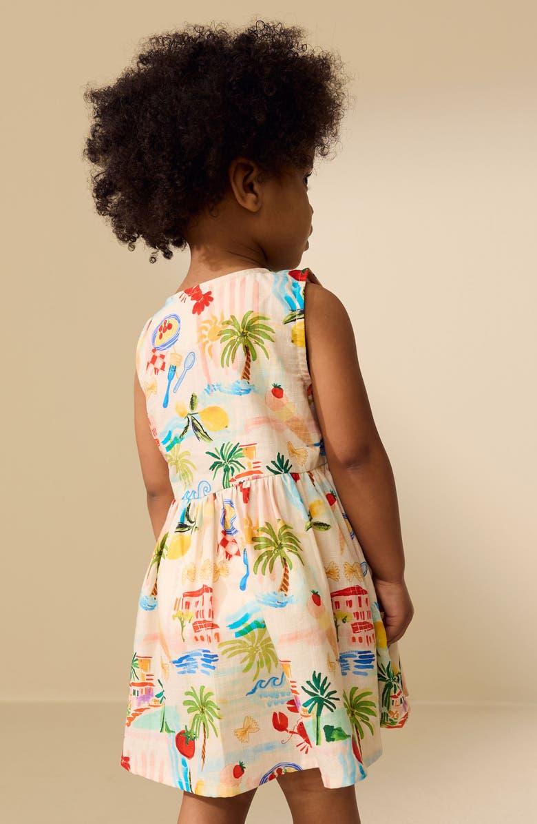 NEXT Kids' Postcard Print Cotton Sundress, Alternate, color, Multi