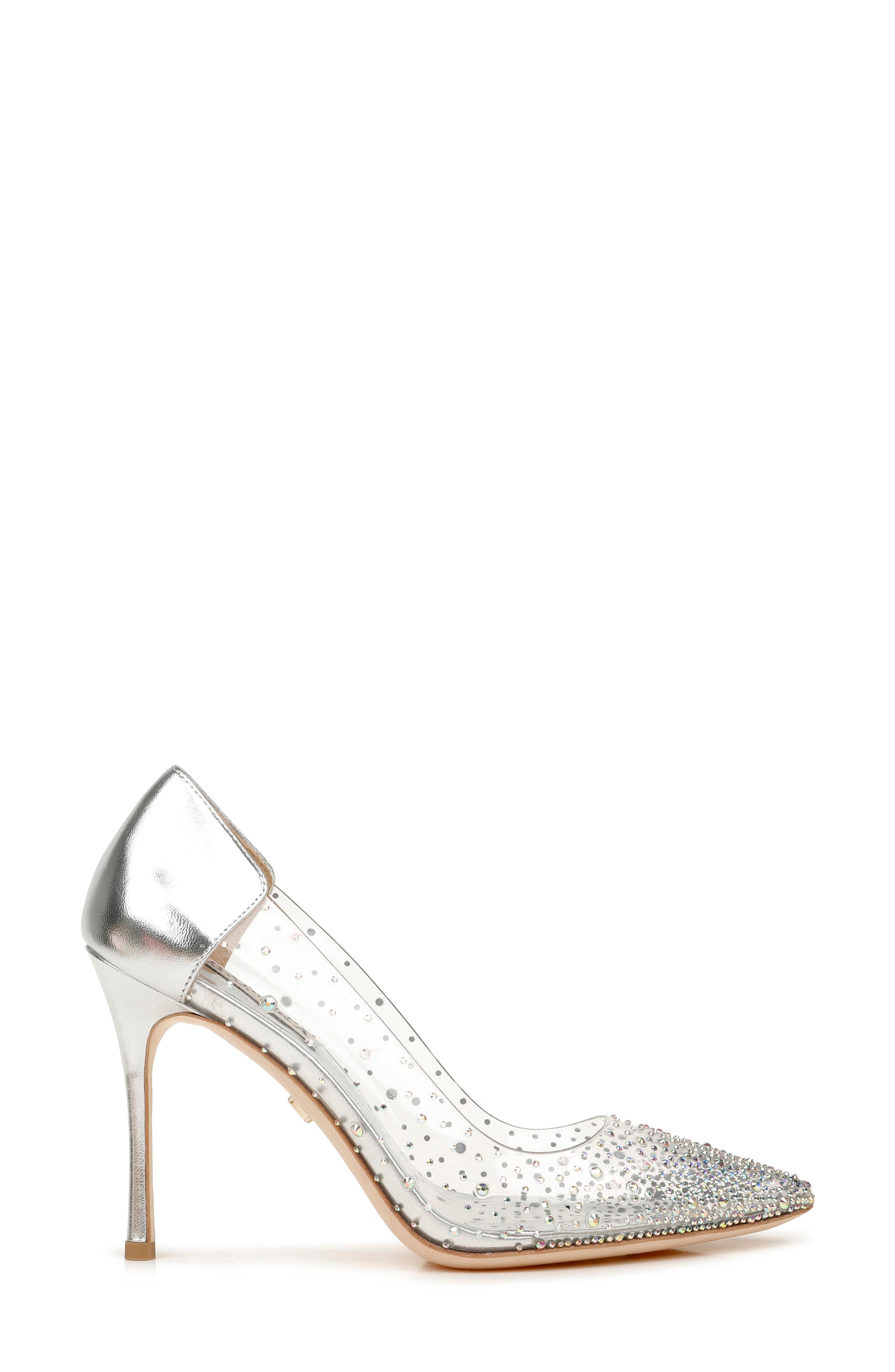 Badgley Mischka Collection Gisela Embellished Pointed Toe Pump, Alternate, color, 