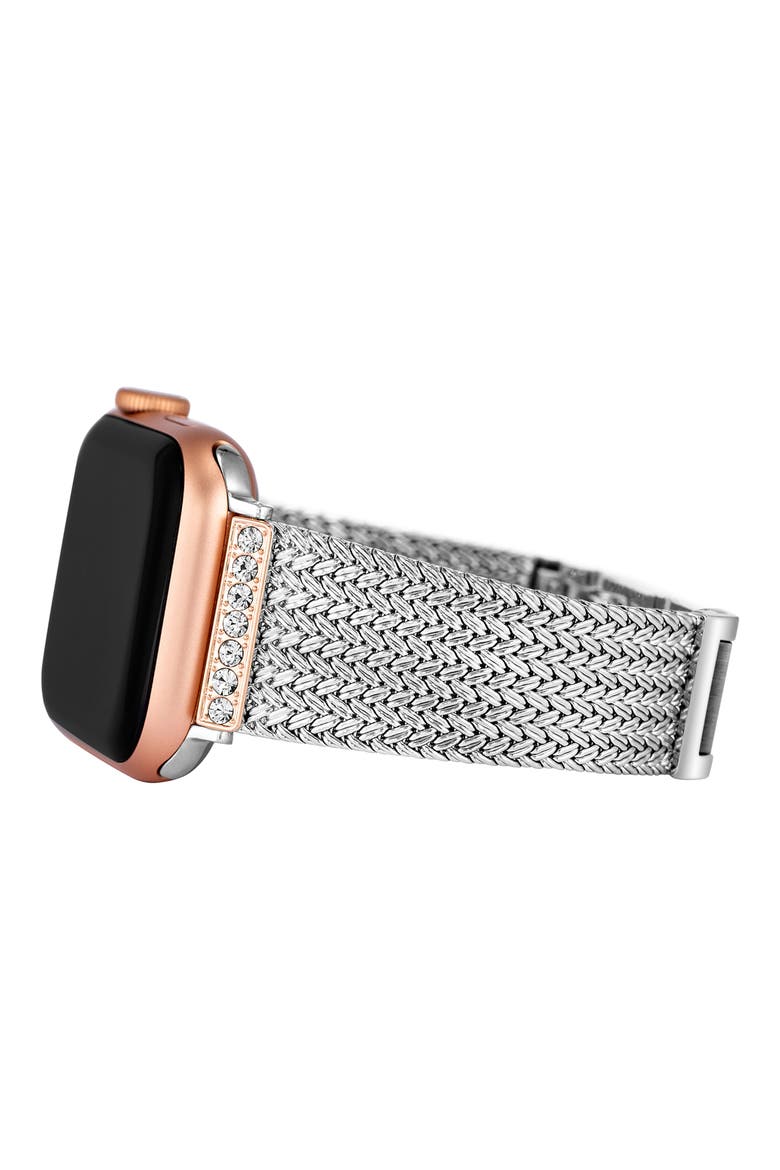 Mesh 12.7mm Apple Watch® Watchband, Alternate, color, SILVER/ ROSE GOLD
