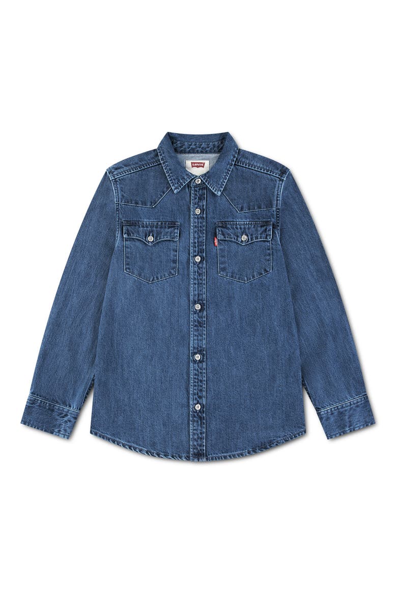Kids' Western Logo Shirt, Main, color, TARNANTION/ NO DESTRUCTION