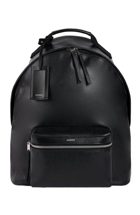 Reconstituted leather rucksack