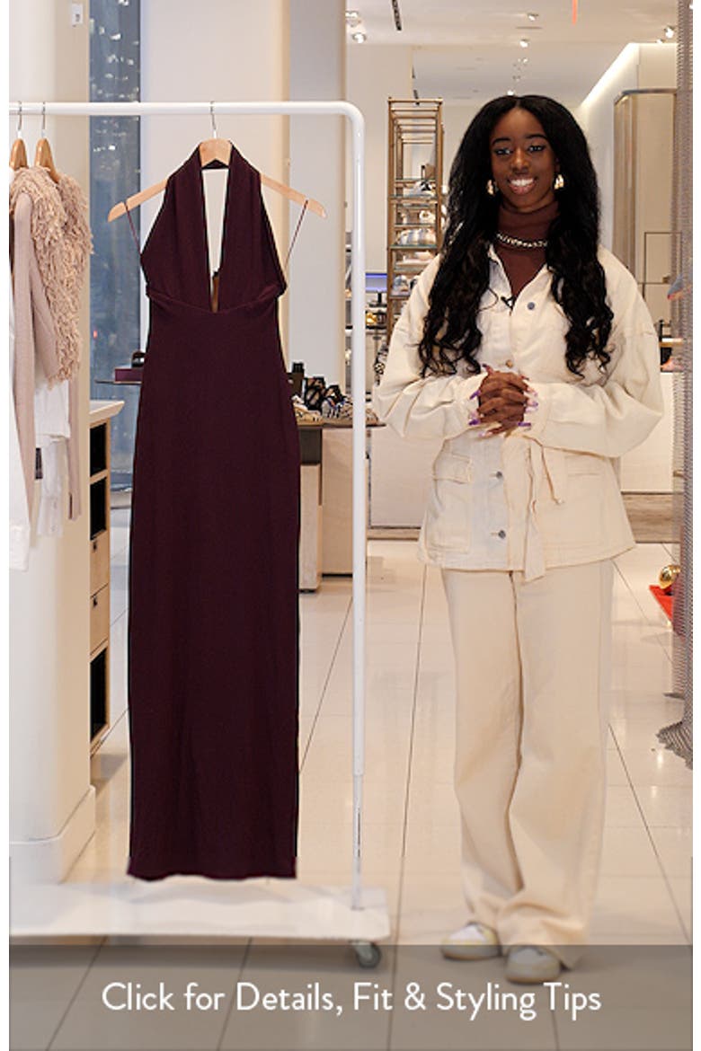 Butter Plunge Halter Maxi Dress video