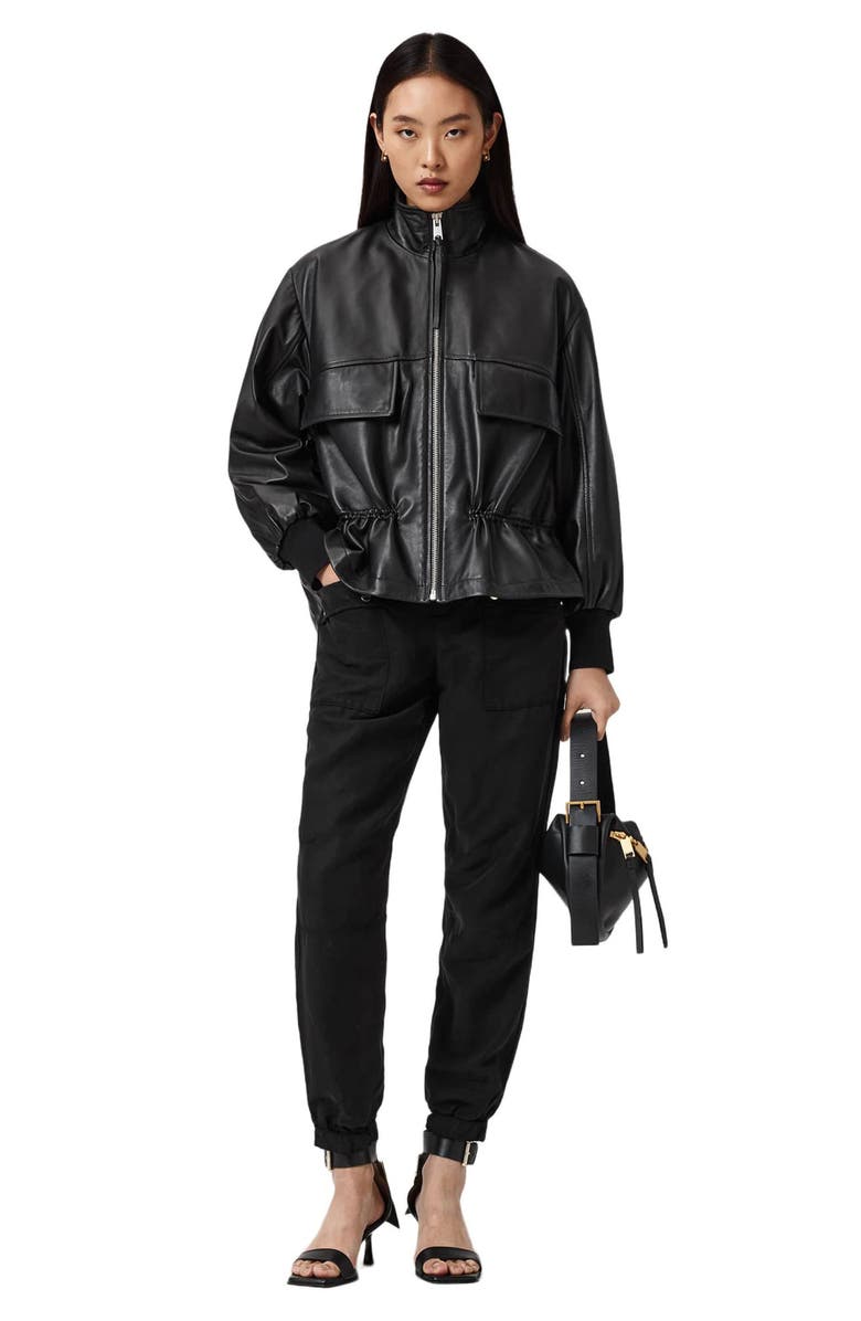 AllSaints Val Twill Cargo Pants, Alternate, color, Black